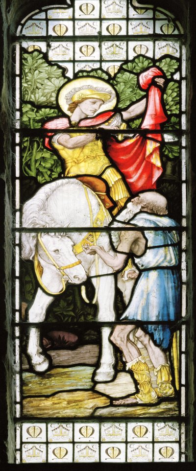 St Martin Dividing His Cloak by John William Brown